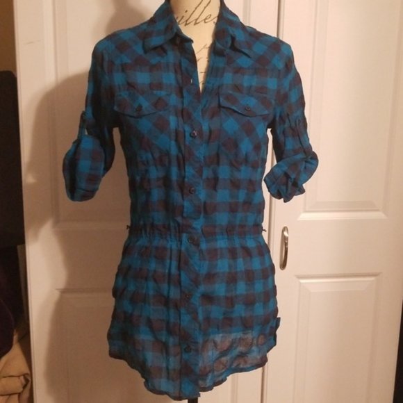 Mudd Tops - Mudd Blue Checkered shirt